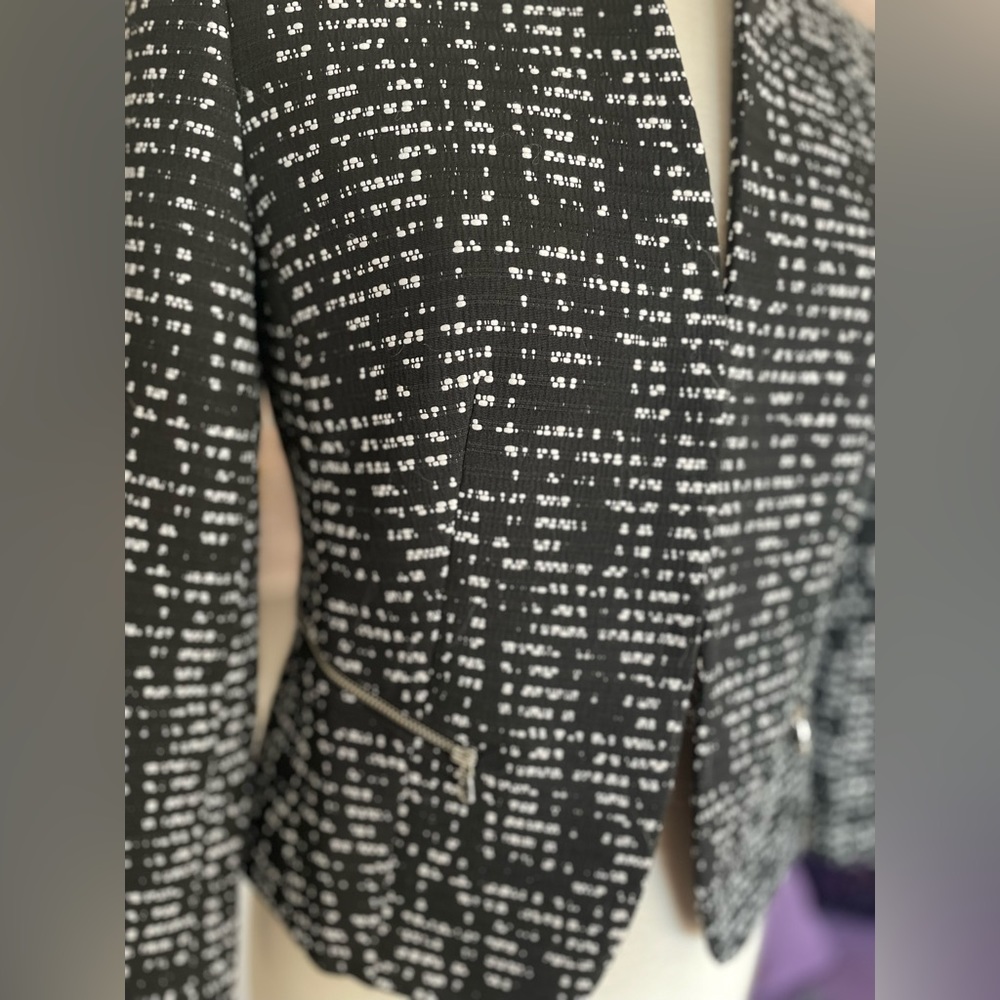 Nine West black and white light weight blazer size 4 NWOT - Picture 10 of 15